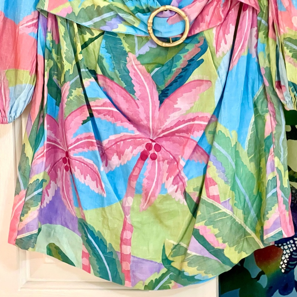 πΊπHPππΊ NWT Farm Rio Beach Vibe Mini Dress - Picture 14 of 16